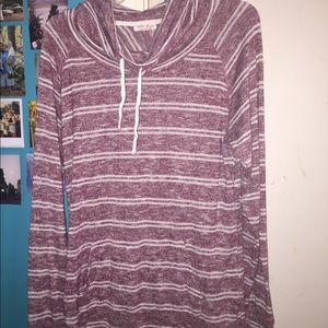 striped scooped neck sweater